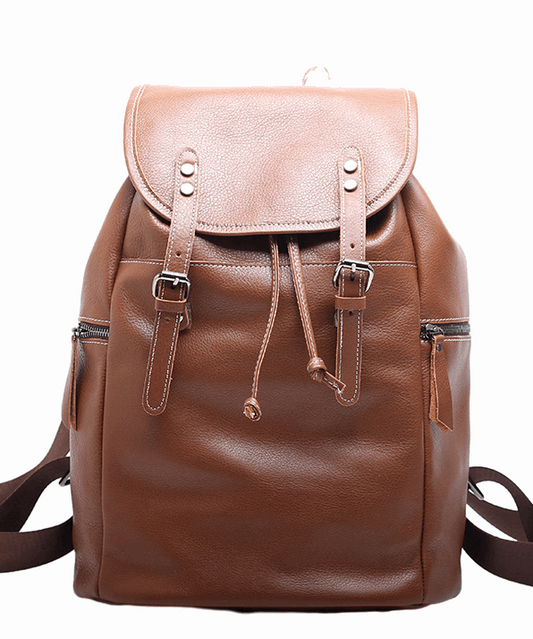 Vintage Leather Men's Backpack with Large Capacity for College and Leisure Woyaza