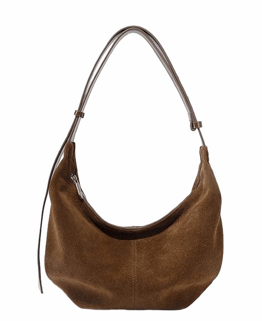 Stylish Leather Crescent Bag