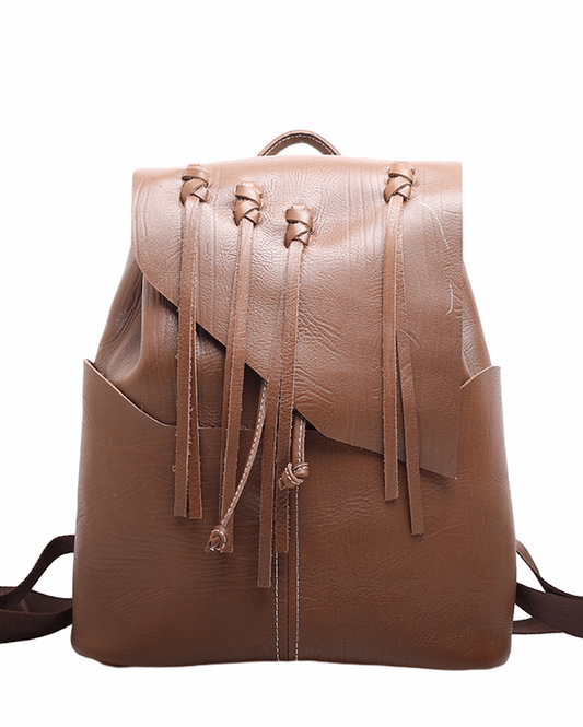 Genuine Leather Unisex Fashion Backpack Laptop Bag woyaza