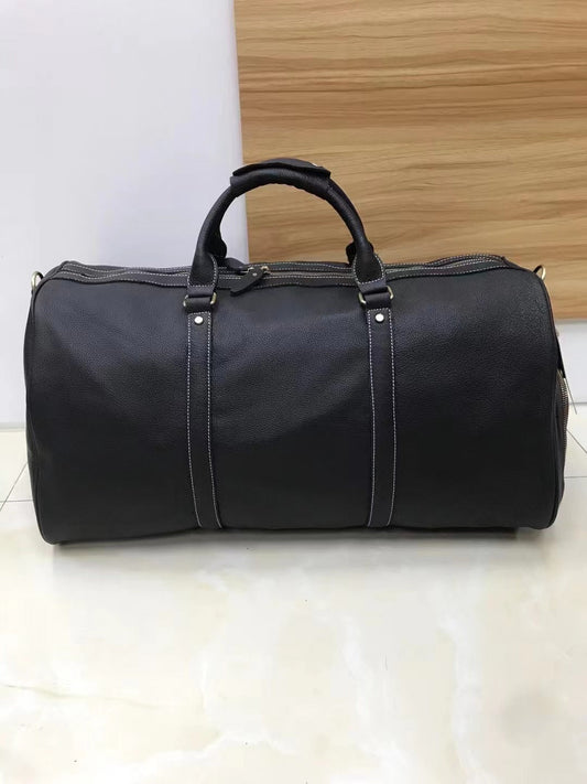 Premium Vintage Leather Travel Duffel Bag for Men woyaza