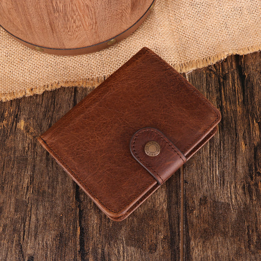 Genuine Leather Men's Wallet Double Fold woyaza
