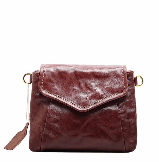 Vintage Leather Crossbody Bag For Women With Multiple Compartments Woyaza