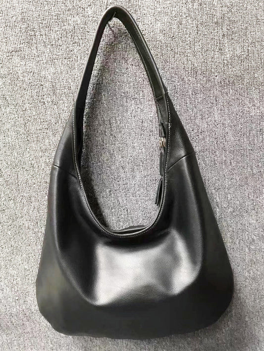 Retro Large Capacity Genuine Leather Shoulder Bag Tote Bag woyaza