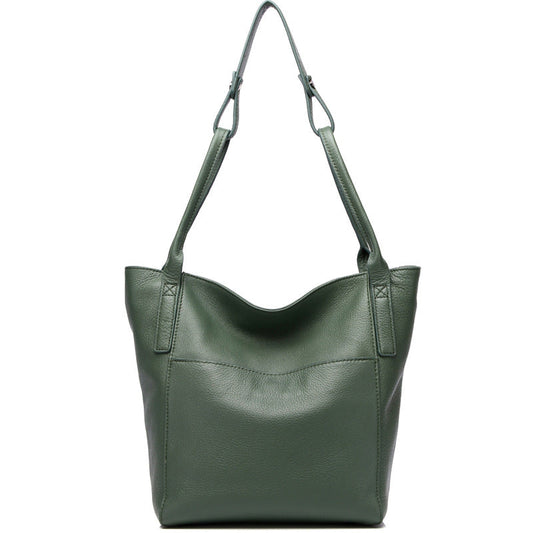 Genuine Leather Women's Fashion Tote Bag High Capacity woyaza