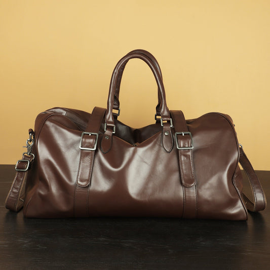 Leather Vintage Men's Travel Duffel Bag Woyaza