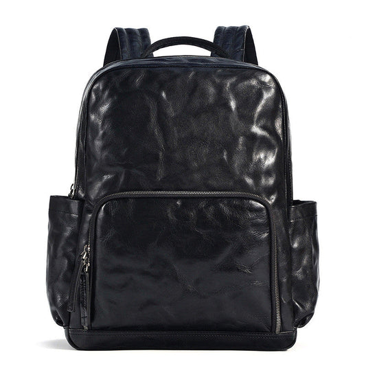 Leather Vintage Large Capacity Backpack Woyaza