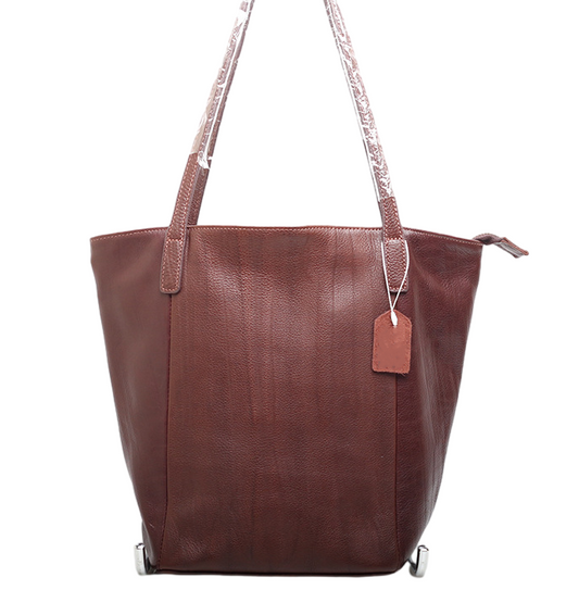 Genuine Leather Women's Vintage Work Tote Bag for Professionals woyaza