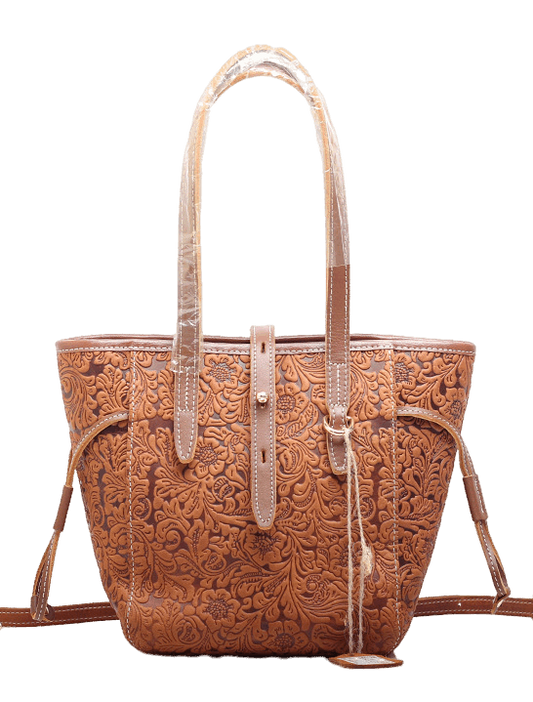 Leather Vintage Tote Bag for Women woyaza