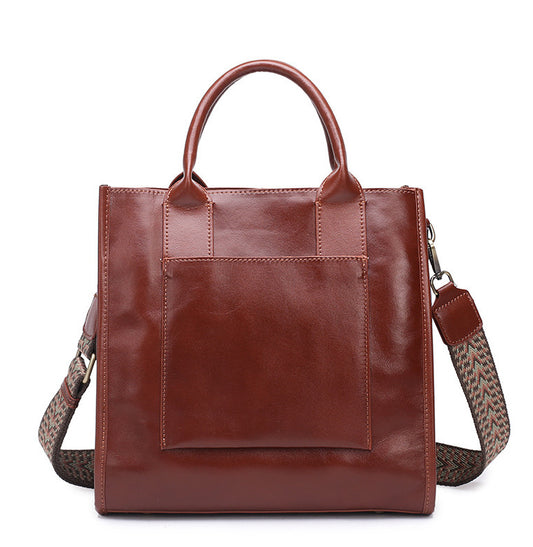 Genuine Leather Ladies Fashion Tote Bag woyaza