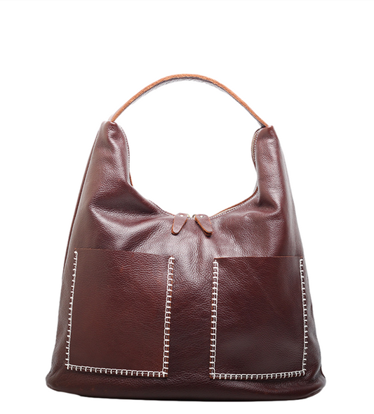 Vintage Leather Tote Bag for Women Woyaza