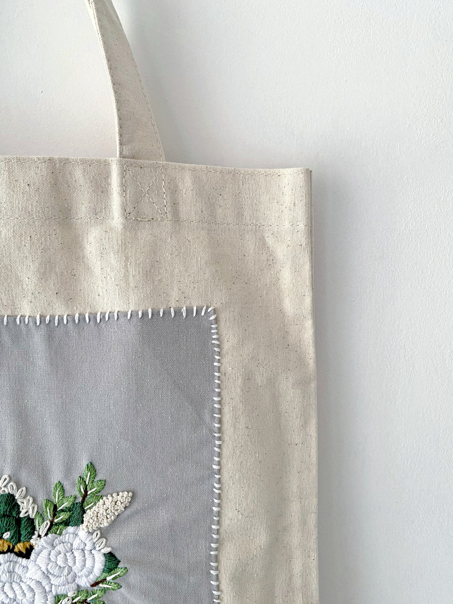 personalized floral embroidery tote bag for thoughtful gifting