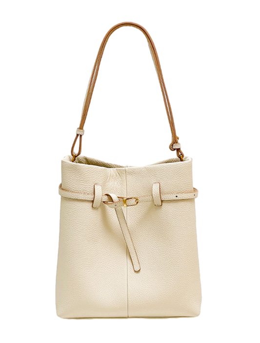 Versatile Leather Bucket Purse for Casual Outings