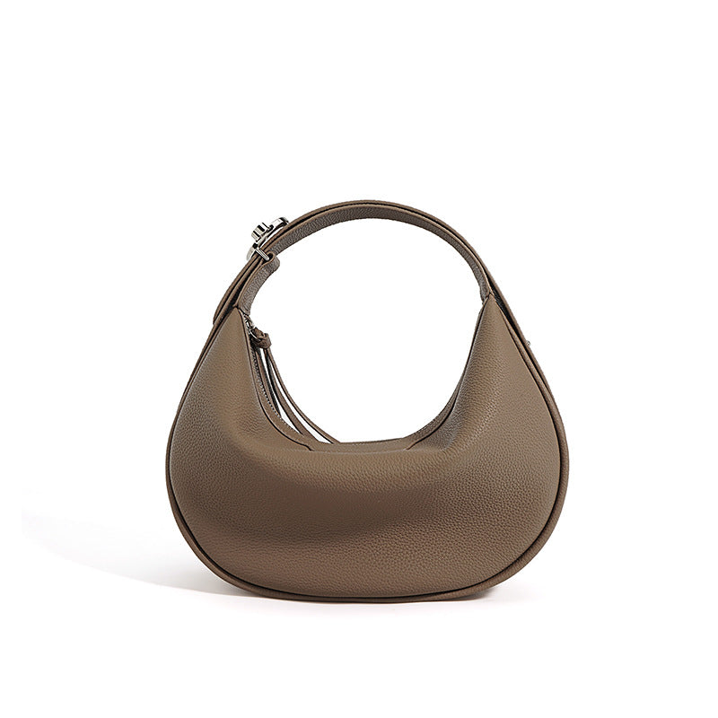 crescent bag in soft genuine leather