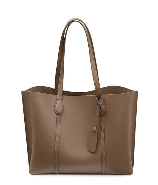 High Capacity Soft Leather Work Tote
