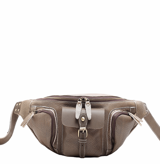 Vintage Leather Chest Bag Women Woyaza