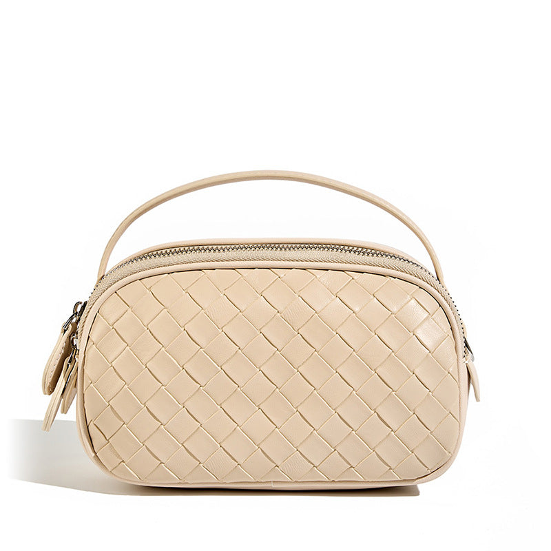 convertible woven mini bag