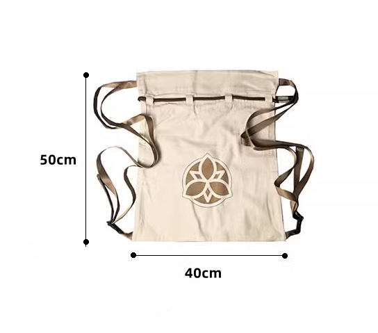 Traveler adjusting relaxed canvas backpack on hiking trail