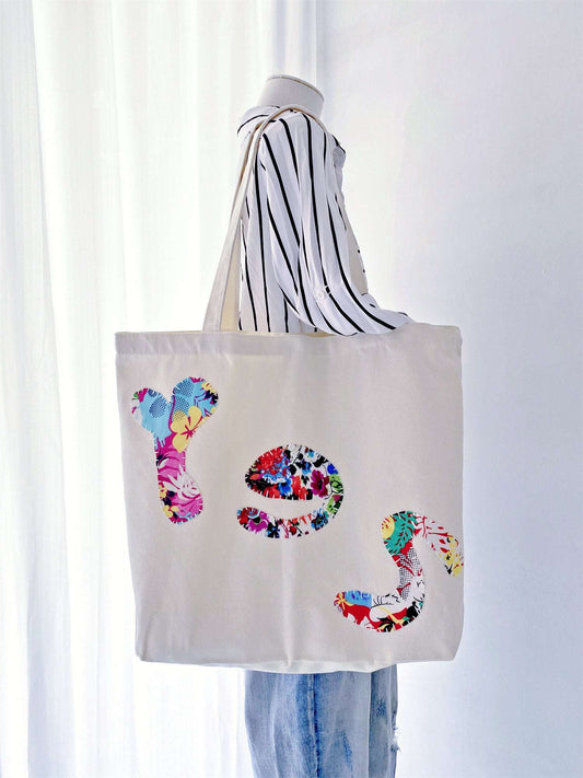 Thoughtful sustainable gift for her, a unique hand-stitched patchwork tote that feels personal and cherished.