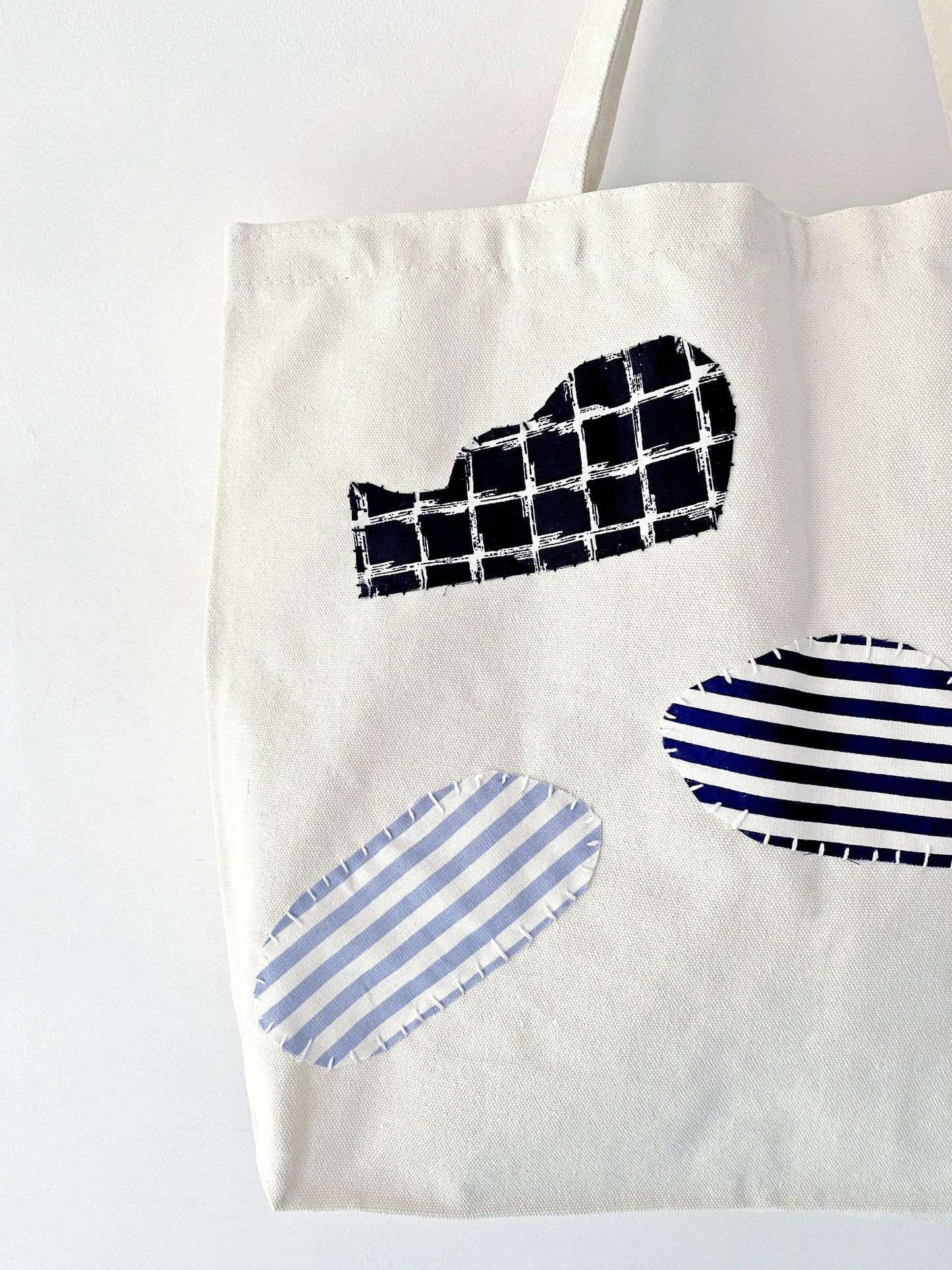 Bag placed near a work table rather than a styled display setting