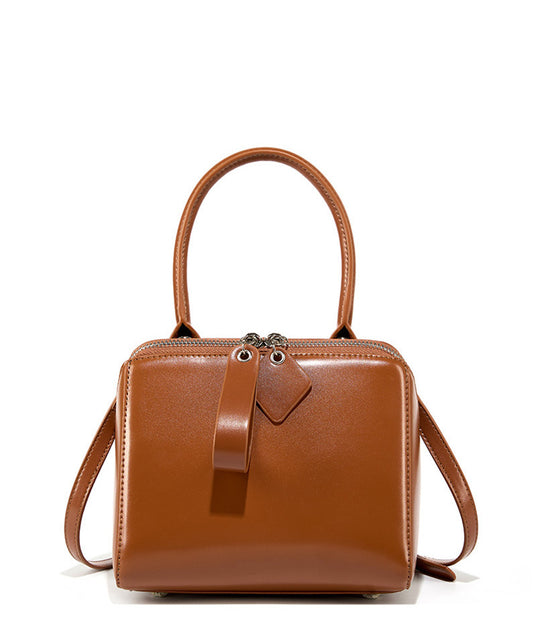 Genuine Leather Handbag with Unique Design