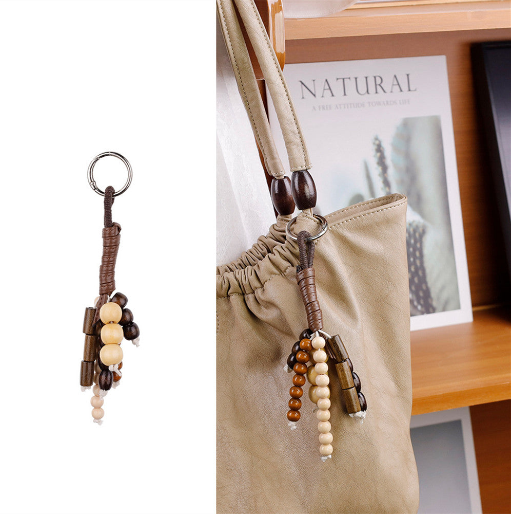 Beaded purse charm with a relaxed vintage look