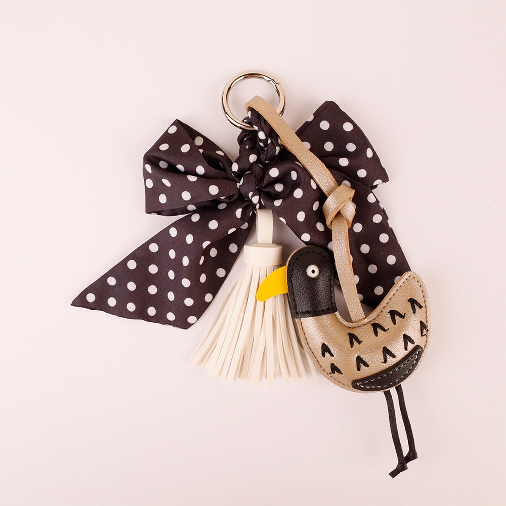 Stylish french bow accent used as a key ring for women belongings