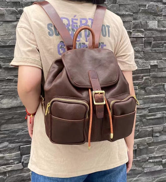 Classic Leather Backpack for Ladies