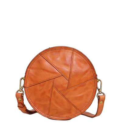 Classic Leather Shoulder Bag for Women with Round Design