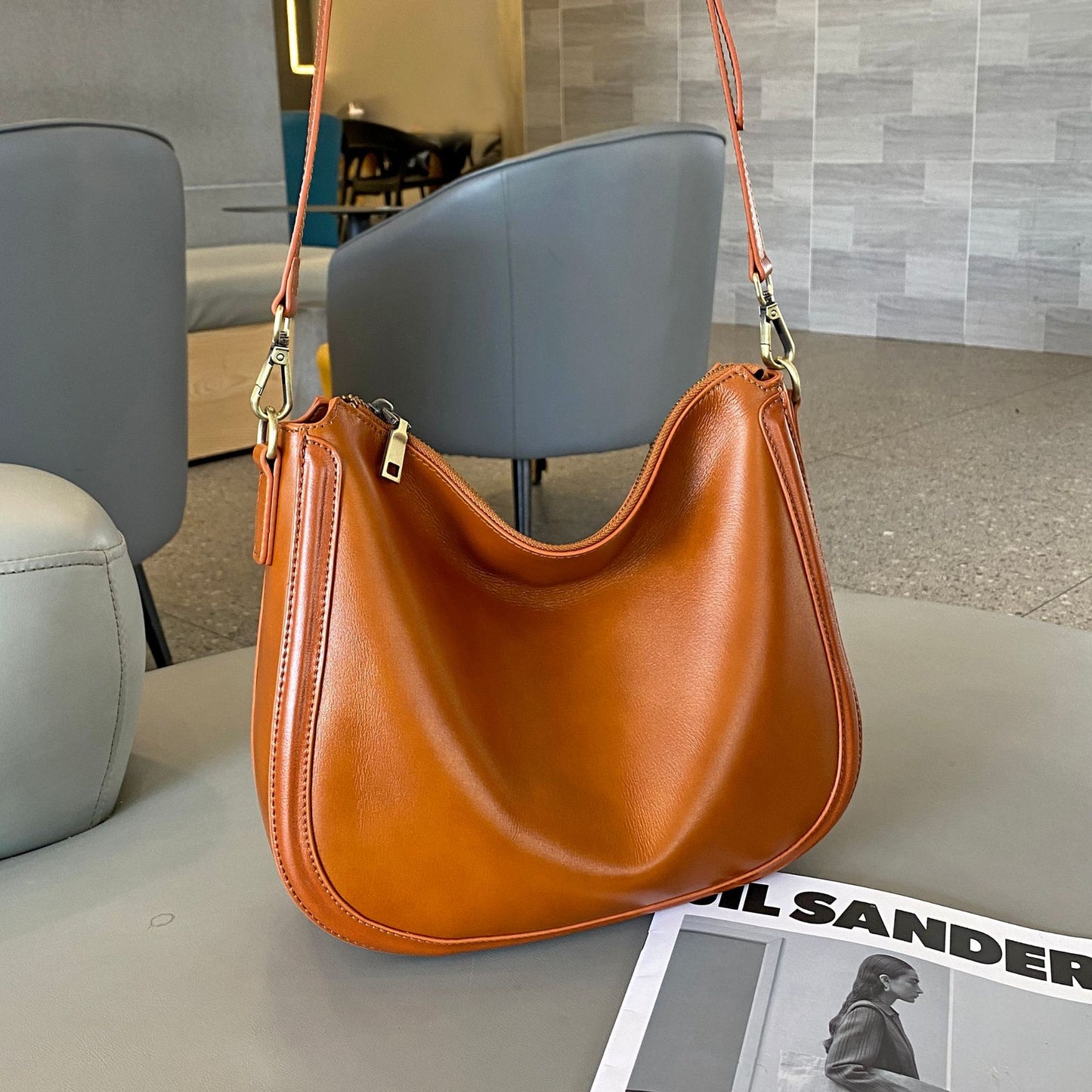 soft purse with adjustable strap