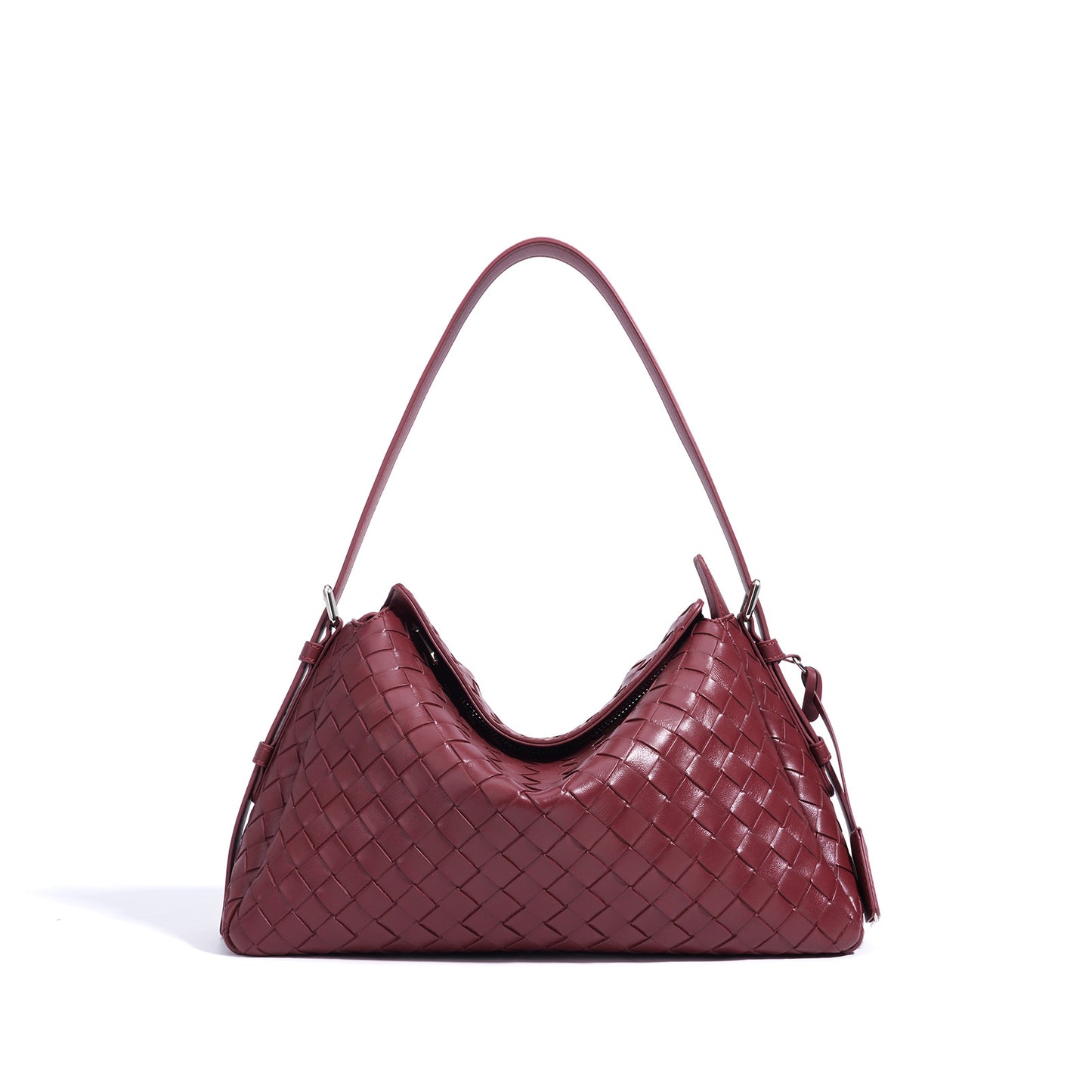 lightweight woven leather crossbody