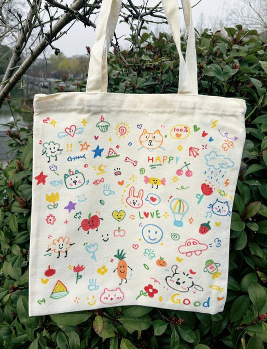 How to care for a canvas tote bag with handmade details and fabric protection.