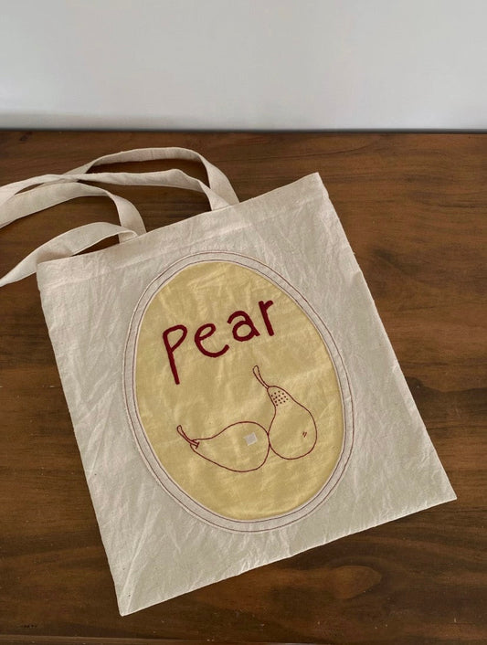 Handmade embroidered tote bag with large capacity for daily errands or personal use