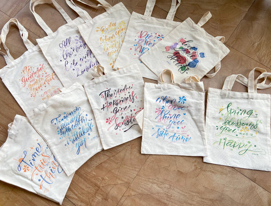 Comparison of plastic, leather, and fabric bags highlighting sustainability