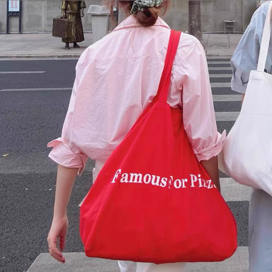 large capacity canvas tote with handmade details for daily carry