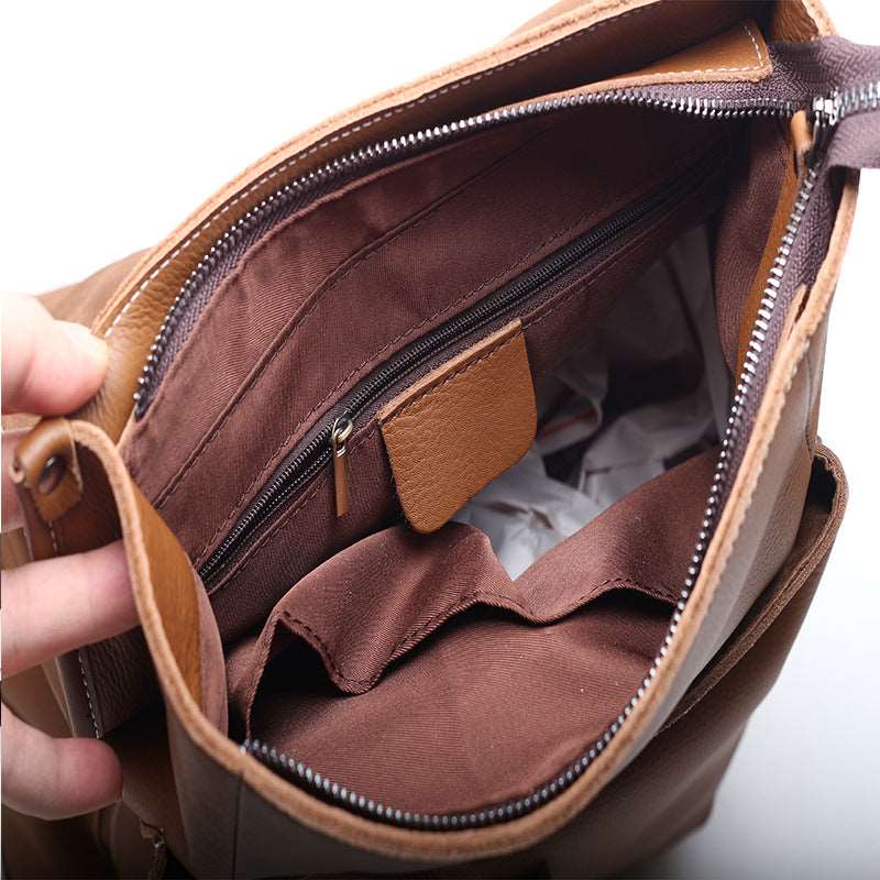 Elegant Leather Backpack for Business Trips Woyaza
