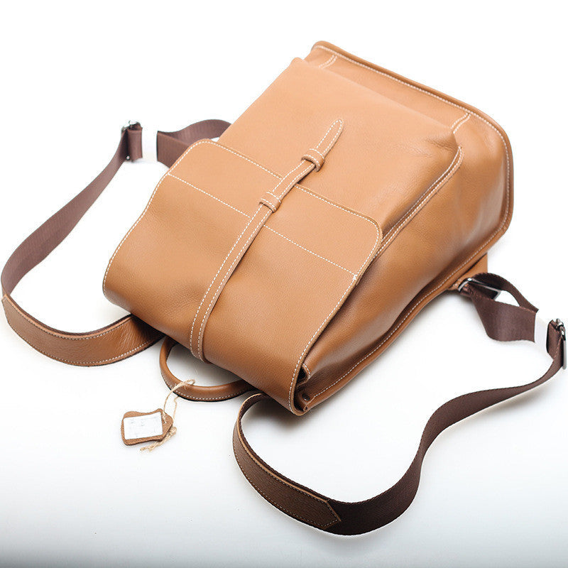 Versatile Leather Backpack for Business and Leisure Woyaza