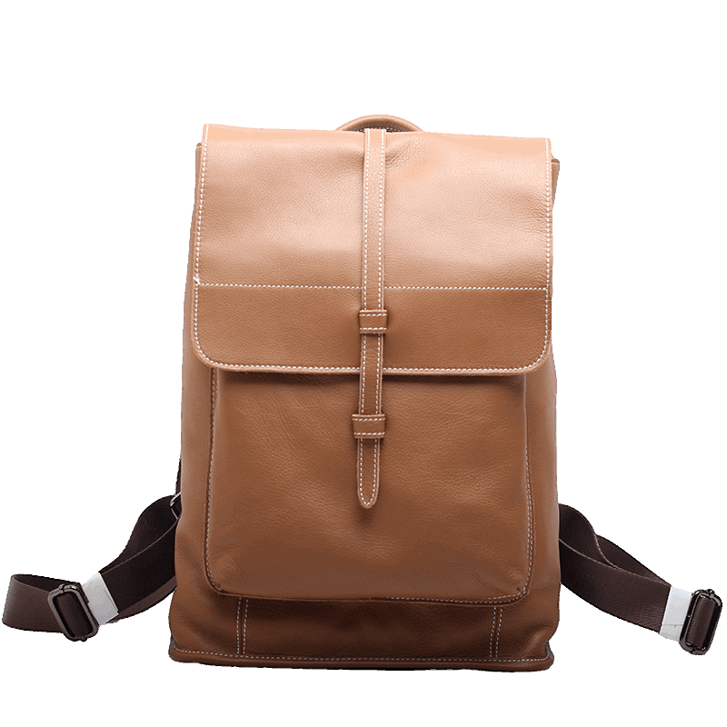 Premium Leather Laptop Backpack Business Travel Bag Woyaza