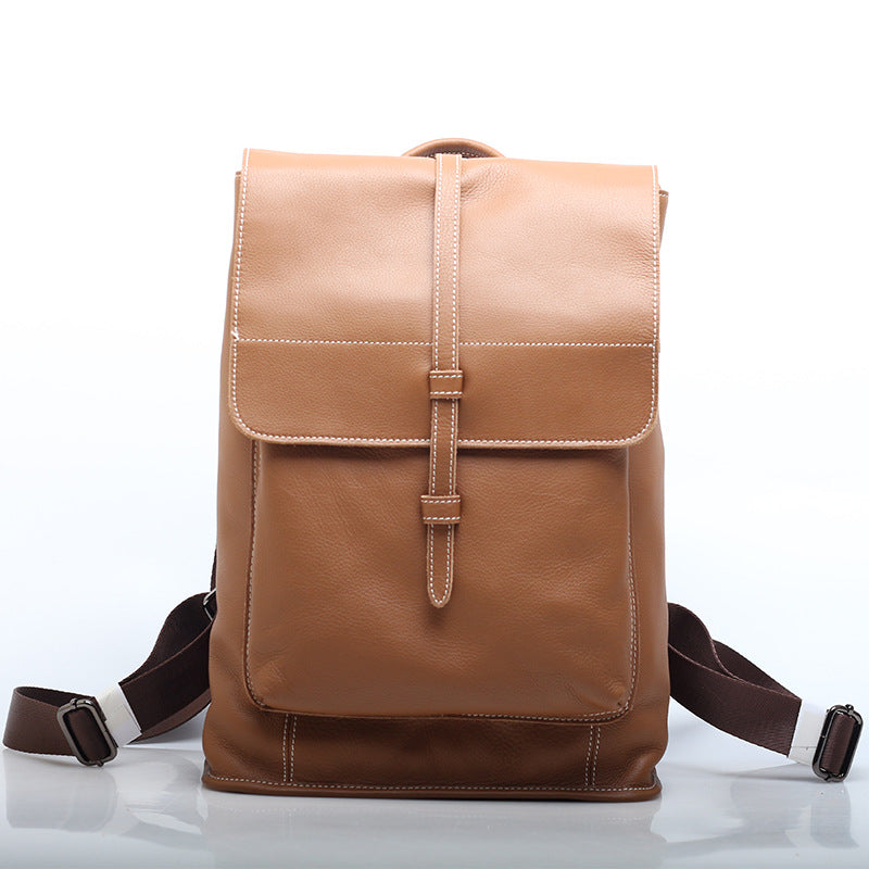 Practical Leather Backpack for Office and Street Woyaza