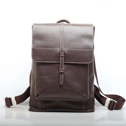 Sleek Leather Backpack for On-the-Go Lifestyle Woyaza