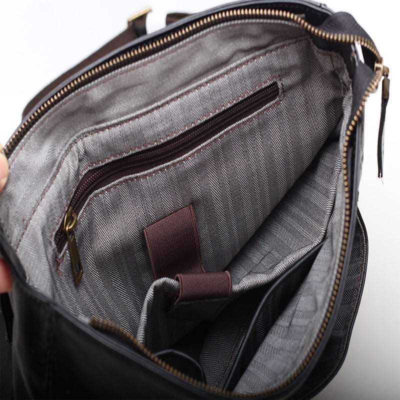 Sleek Leather Travel Backpack for Daily Commute Woyaza