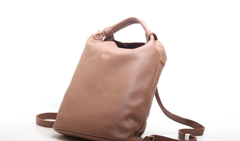 Retro Leather Rucksack Woyaza