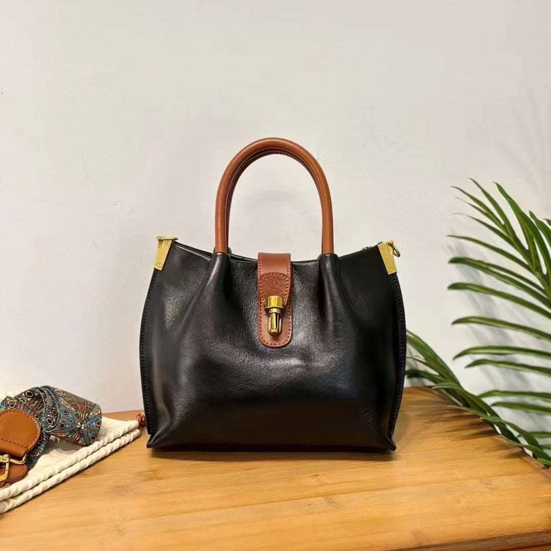 Retro Leather Crossbody Handbag Women's Stylish Woyaza