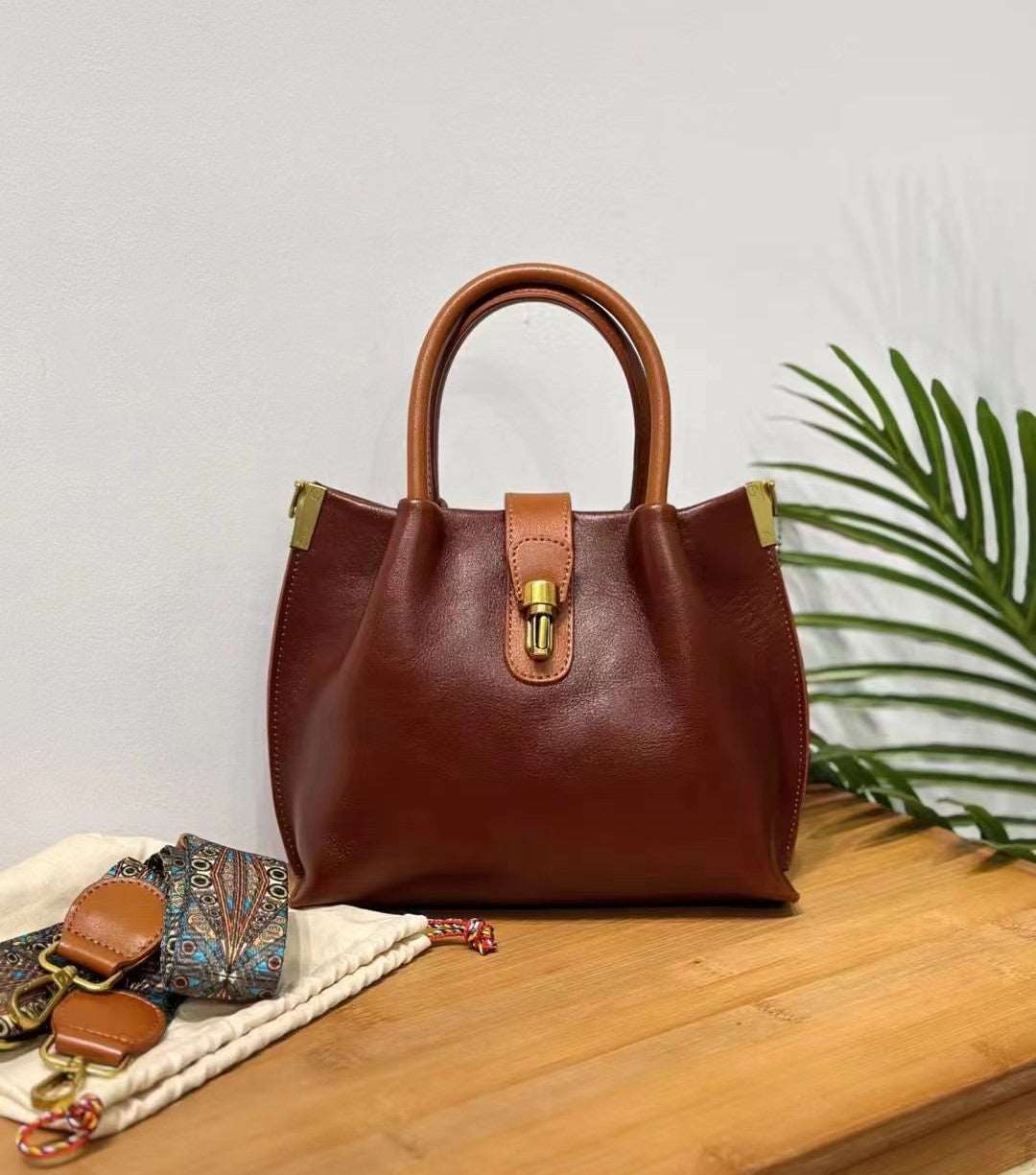 Professional Leather Shoulder Handbag Ladies Elegant Woyaza