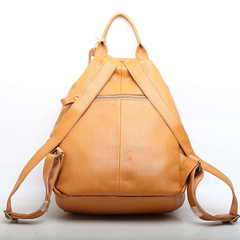 Trendy Women's Leather Backpack for School woyaza