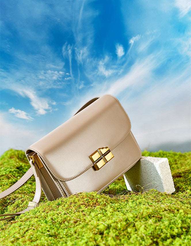 Designer Genuine Leather Shoulder Bag Ensemble