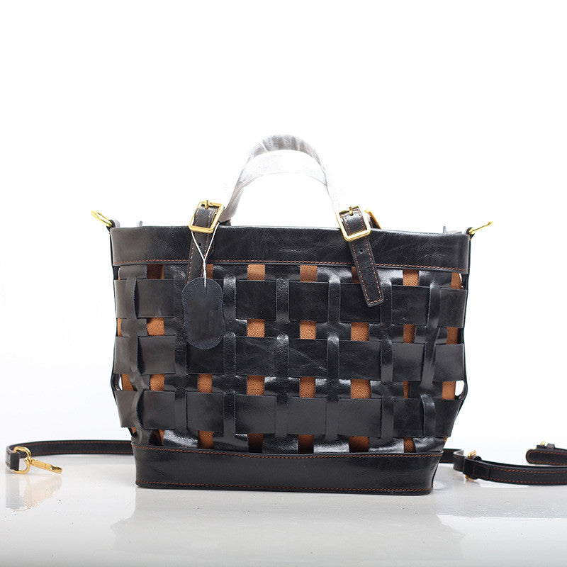 Elegant Vintage Leather Women's Handbag woyaza