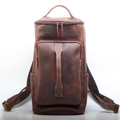 Premium Leather Travel Backpack for Men with Classic Design woyaza