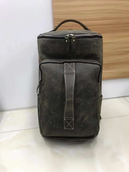 Stylish Retro Leather Backpack for Men woyaza