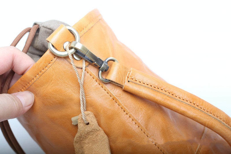 Trendy Leather Backpack woyaza