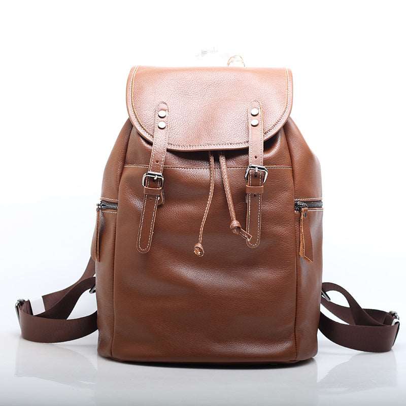 Urban Vintage Leather Men's Backpack for School and Work Woyaza